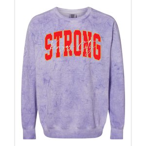 Kansas City Strong Football Awareness Colorblast Crewneck Sweatshirt