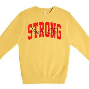 Kansas City Strong Football Awareness Premium Crewneck Sweatshirt