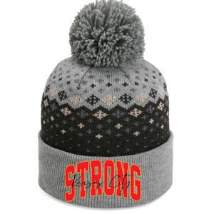 Kansas City Strong Football Awareness The Baniff Cuffed Pom Beanie