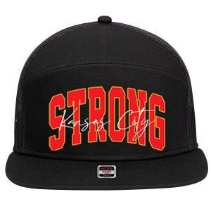 Kansas City Strong Football Awareness 7 Panel Mesh Trucker Snapback Hat