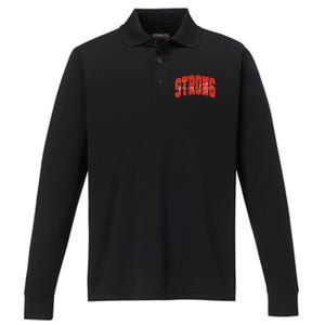 Kansas City Strong Football Awareness Performance Long Sleeve Polo