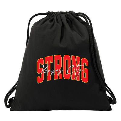 Kansas City Strong Football Awareness Drawstring Bag