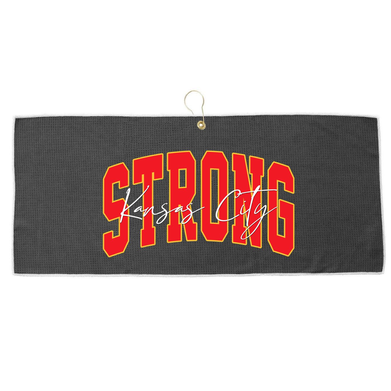 Kansas City Strong Football Awareness Large Microfiber Waffle Golf Towel