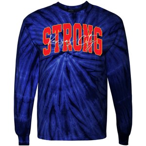 Kansas City Strong Football Awareness Tie-Dye Long Sleeve Shirt