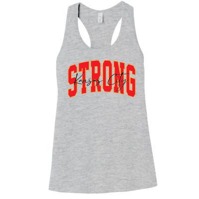 Kansas City Strong Football Awareness Women's Racerback Tank