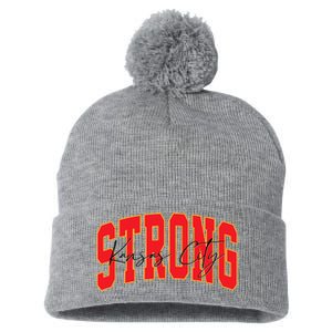 Kansas City Strong Football Awareness Pom Pom 12in Knit Beanie