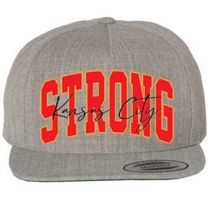 Kansas City Strong Football Awareness Wool Snapback Cap