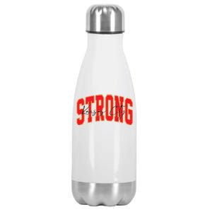 Kansas City Strong Football Awareness Stainless Steel Insulated Water Bottle