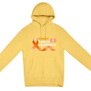 Kidney Cancer Survivor Funny Gift Ney Cancer Awareness Meaningful Gift Premium Pullover Hoodie