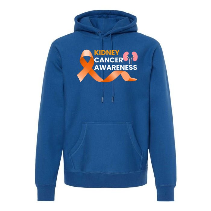 Kidney Cancer Survivor Funny Gift Ney Cancer Awareness Meaningful Gift Premium Hoodie