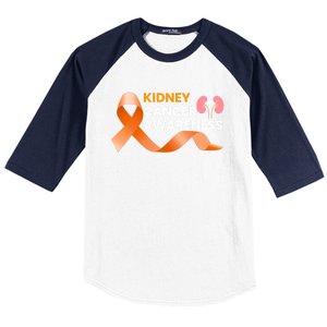 Kidney Cancer Survivor Funny Gift Ney Cancer Awareness Meaningful Gift Baseball Sleeve Shirt