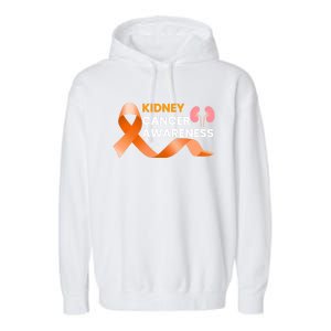 Kidney Cancer Survivor Funny Gift Ney Cancer Awareness Meaningful Gift Garment-Dyed Fleece Hoodie