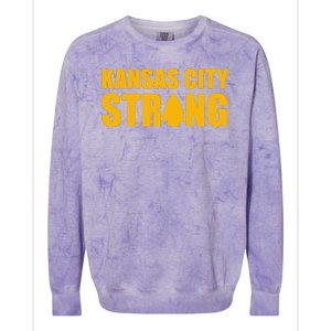 Kansas City Strong Awareness Colorblast Crewneck Sweatshirt