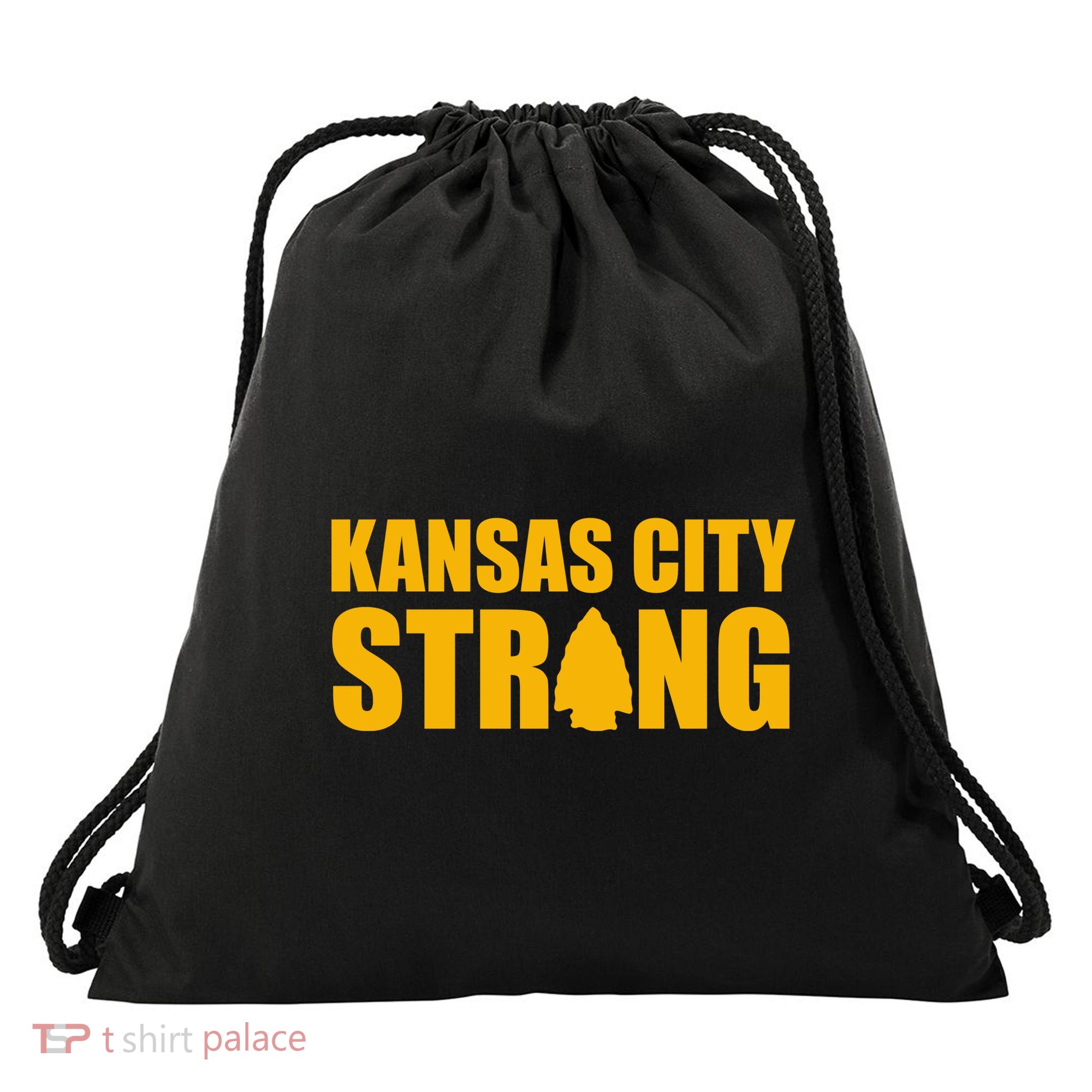 Kansas City Strong Awareness Drawstring Bag