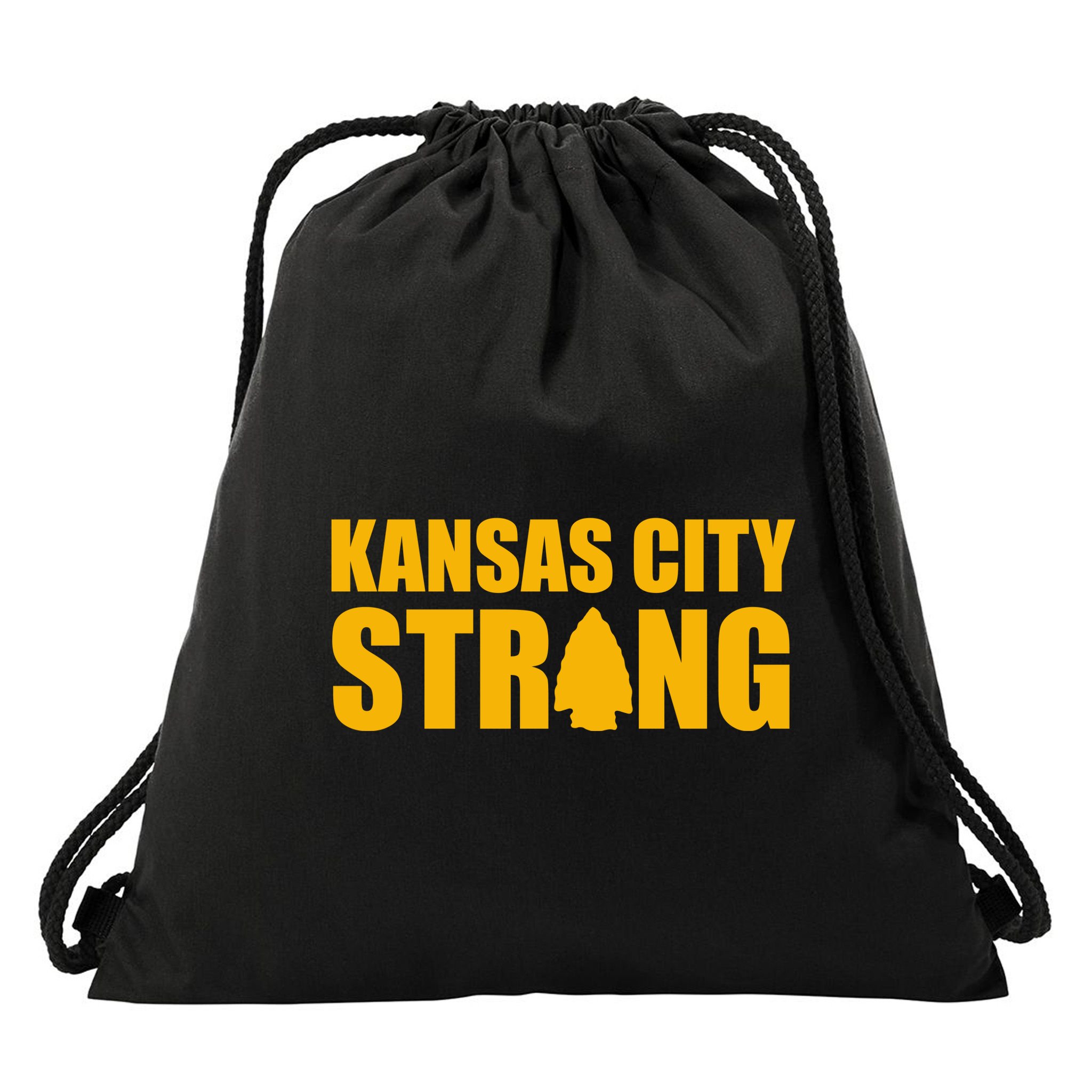 Kansas City Strong Awareness Drawstring Bag