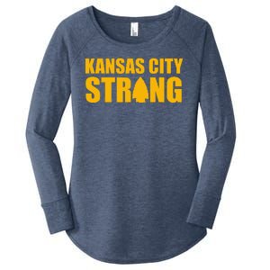 Kansas City Strong Awareness Women's Perfect Tri Tunic Long Sleeve Shirt