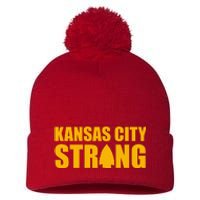 Kansas City Strong Awareness Pom Pom 12in Knit Beanie