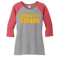 Kansas City Strong Awareness Women's Tri-Blend 3/4-Sleeve Raglan Shirt