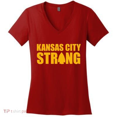 Kansas City Strong Awareness Women's V-Neck T-Shirt