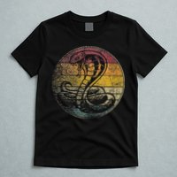 King Cobra Snake Sun Retro Vintage Reptile 80s Gift T-Shirt