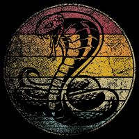 King Cobra Snake Sun Retro Vintage Reptile 80s Gift T-Shirt