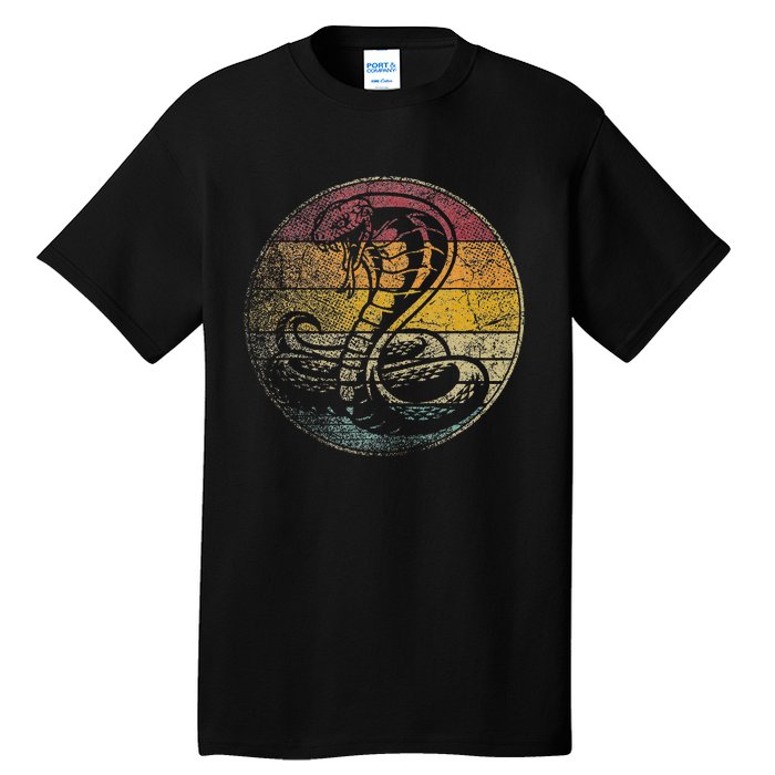 King Cobra Snake Sun Retro Vintage Reptile 80s Gift Tall T-Shirt