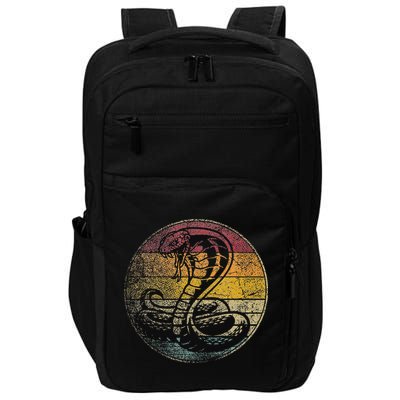King Cobra Snake Sun Retro Vintage Reptile 80s Gift Impact Tech Backpack