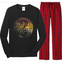 King Cobra Snake Sun Retro Vintage Reptile 80s Gift Long Sleeve Pajama Set