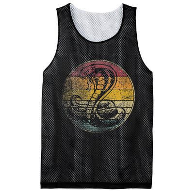King Cobra Snake Sun Retro Vintage Reptile 80s Gift Mesh Reversible Basketball Jersey Tank
