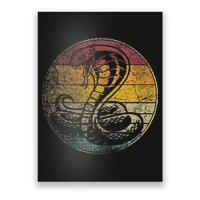 King Cobra Snake Sun Retro Vintage Reptile 80s Gift Poster