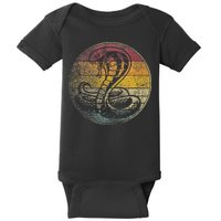 King Cobra Snake Sun Retro Vintage Reptile 80s Gift Baby Bodysuit
