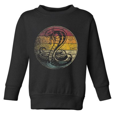 King Cobra Snake Sun Retro Vintage Reptile 80s Gift Toddler Sweatshirt