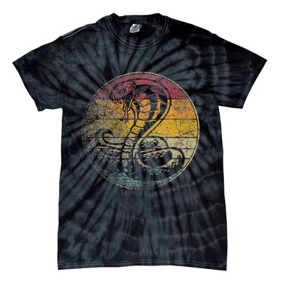 King Cobra Snake Sun Retro Vintage Reptile 80s Gift Tie-Dye T-Shirt