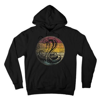King Cobra Snake Sun Retro Vintage Reptile 80s Gift Tall Hoodie