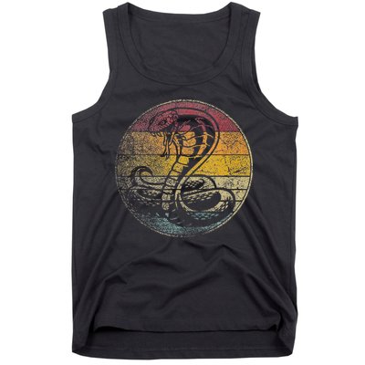 King Cobra Snake Sun Retro Vintage Reptile 80s Gift Tank Top