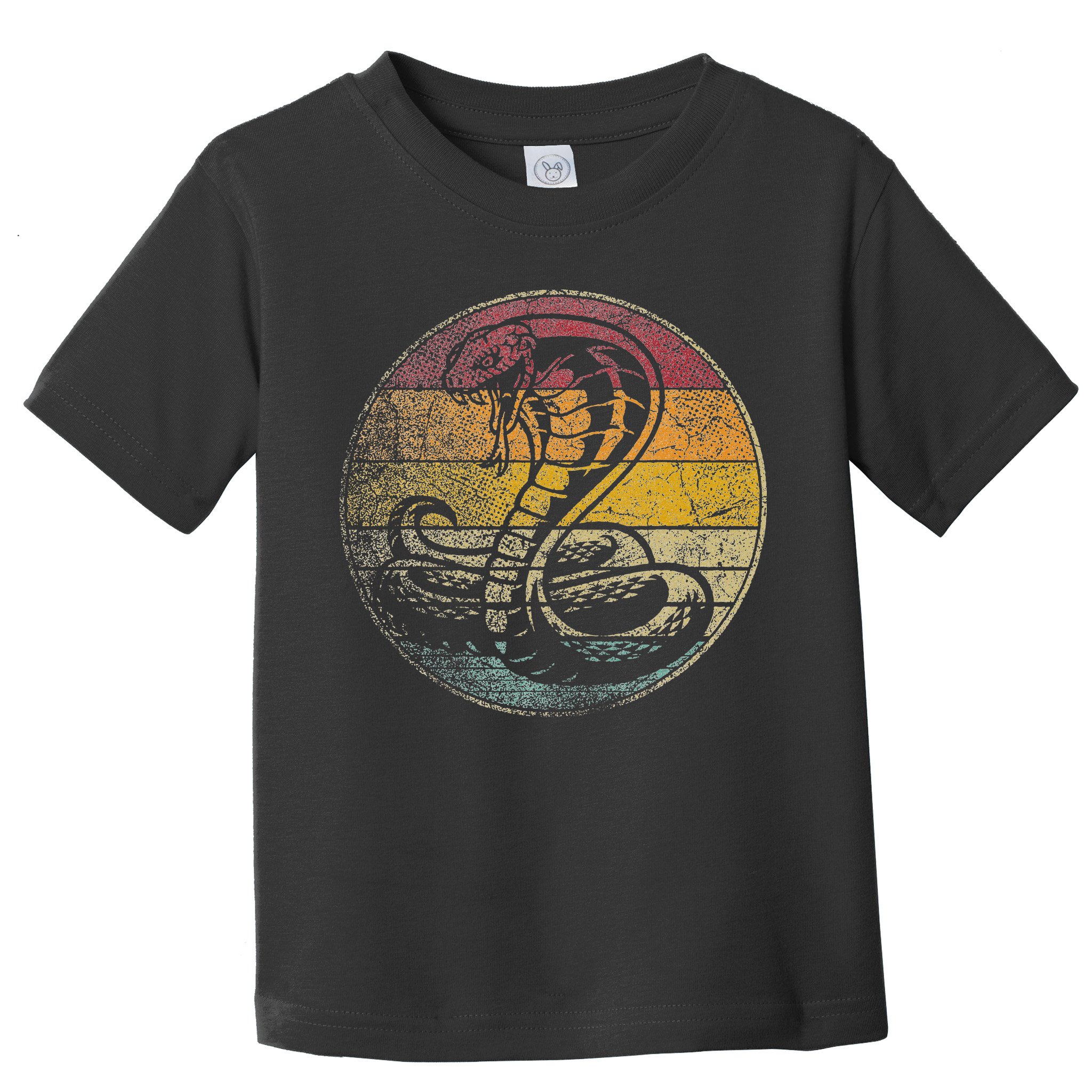 King Cobra Snake Sun Retro Vintage Reptile 80s Gift Toddler T-Shirt