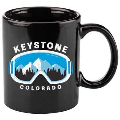 Keystone Colorado Ski Snowboard Goggles Snow Mountain Funny Gift 11oz C Handle Ceramic Mug