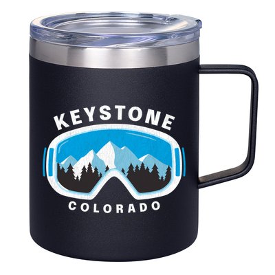 Keystone Colorado Ski Snowboard Goggles Snow Mountain Funny Gift 12oz Stainless Steel Coffee Mug