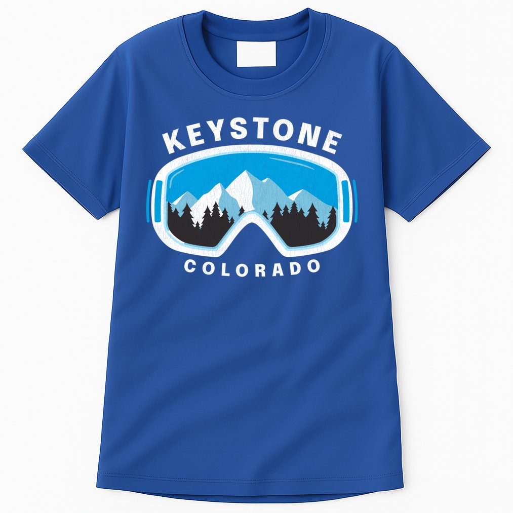 Keystone Colorado Ski Snowboard Goggles Snow Mountain Funny Gift Tall T-Shirt
