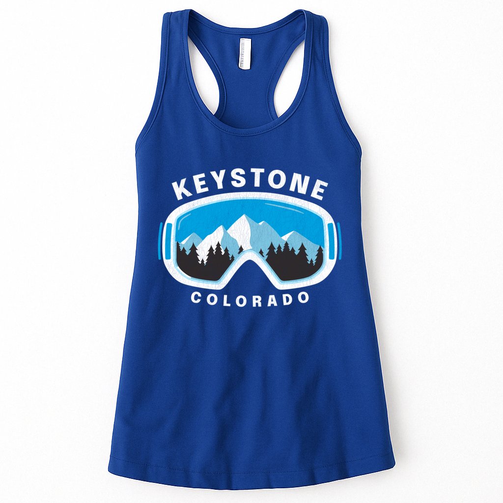 Keystone Colorado Ski Snowboard Goggles Snow Mountain Funny Gift Womens Tank Top