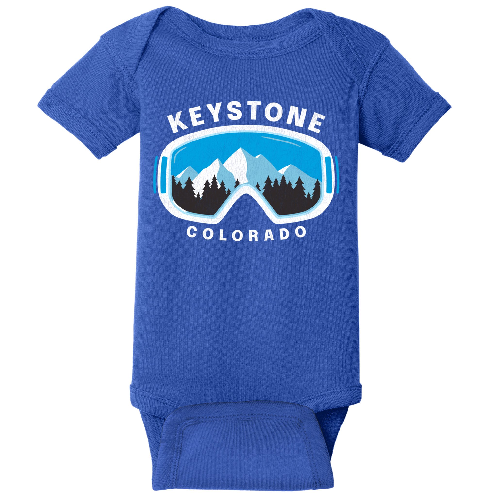 Keystone Colorado Ski Snowboard Goggles Snow Mountain Funny Gift Baby Bodysuit