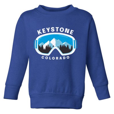 Keystone Colorado Ski Snowboard Goggles Snow Mountain Funny Gift Toddler Sweatshirt