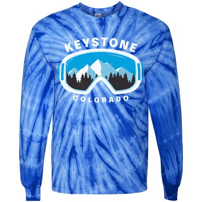 Keystone Colorado Ski Snowboard Goggles Snow Mountain Funny Gift Tie-Dye Long Sleeve Shirt