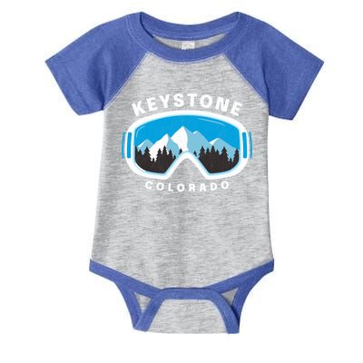 Keystone Colorado Ski Snowboard Goggles Snow Mountain Funny Gift Infant Baby Jersey Bodysuit