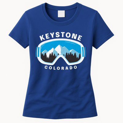 Keystone Colorado Ski Snowboard Goggles Snow Mountain Funny Gift Womens T-Shirt