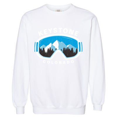 Keystone Colorado Ski Snowboard Goggles Snow Mountain Funny Gift Garment-Dyed Sweatshirt
