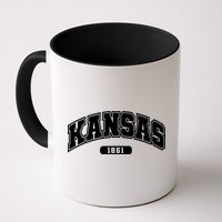 Kansas Collegiate Style 1861 Mug