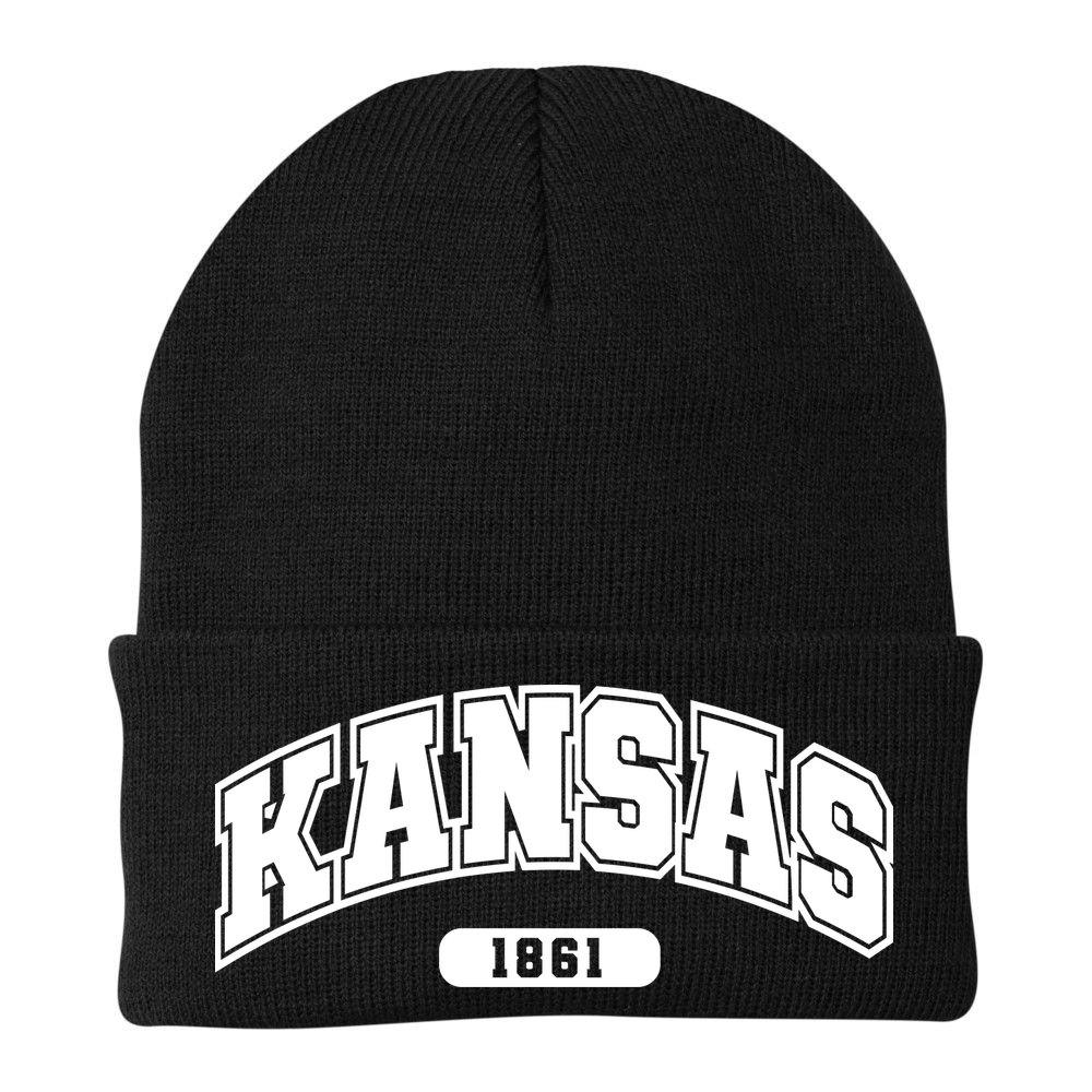 Kansas Collegiate Style 1861 Beanie