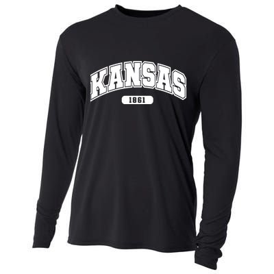 Kansas Collegiate Style 1861 Cooling Performance Long Sleeve Crew