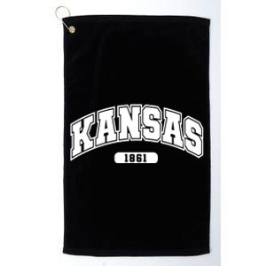 Kansas Collegiate Style 1861 Platinum Collection Golf Towel